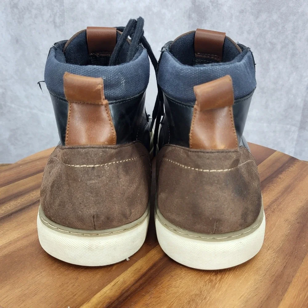 Sonoma Chukka Boots Mens 13 Black Faux Leather Vitalize‎ Ortholite Comfort